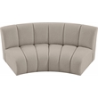 Maklaine Contemporary Brown Boucle Fabric 2pc. Modular Sectional