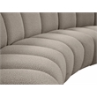 Maklaine Contemporary Brown Boucle Fabric 2pc. Modular Sectional