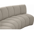 Maklaine Contemporary Brown Boucle Fabric 2pc. Modular Sectional