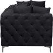 Maklaine Modern / Contemporary Black Finish Velvet Modular Sofa