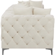Maklaine Modern / Contemporary Cream Finish Velvet Modular Sofa