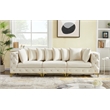 Maklaine Modern / Contemporary Cream Finish Velvet Modular Sofa