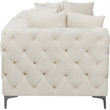 Maklaine Modern / Contemporary Cream Finish Velvet Modular Sofa