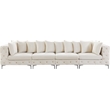 Maklaine Modern / Contemporary Cream Finish Velvet Modular Sofa