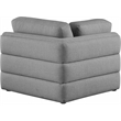 Maklaine Contemporary Grey Durable Linen Textured Fabric Corner
