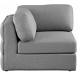 Maklaine Contemporary Grey Durable Linen Textured Fabric Corner