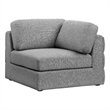Maklaine Contemporary Grey Durable Linen Textured Fabric Corner