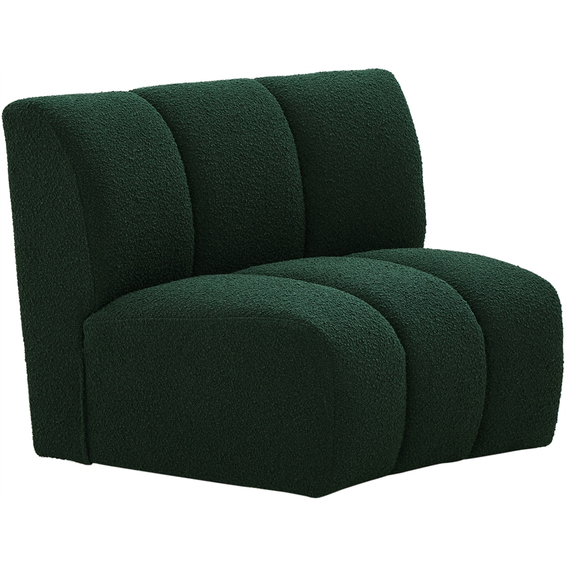 Maklaine Modern / Contemporary Green Boucle Fabric Modular Chair