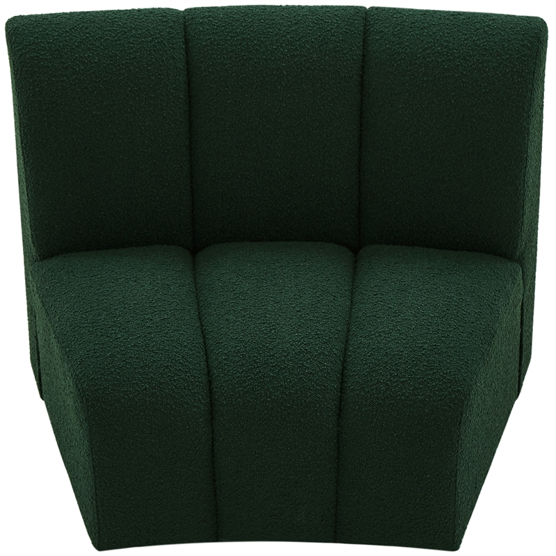 Maklaine Modern / Contemporary Green Boucle Fabric Modular Chair