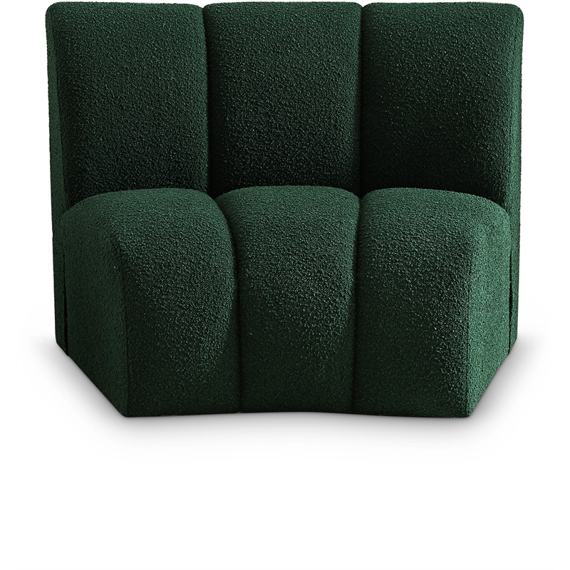 Maklaine Modern / Contemporary Green Boucle Fabric Modular Chair