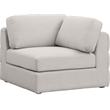 Maklaine Contemporary Beige Durable Linen Textured Fabric Corner