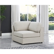 Maklaine Contemporary Beige Durable Linen Textured Fabric Corner