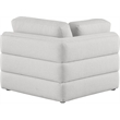 Maklaine Contemporary Beige Durable Linen Textured Fabric Corner