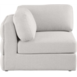Maklaine Contemporary Beige Durable Linen Textured Fabric Corner