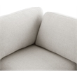 Maklaine Contemporary Beige Durable Linen Textured Fabric Corner