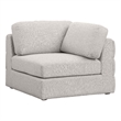 Maklaine Contemporary Beige Durable Linen Textured Fabric Corner