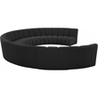 Maklaine Contemporary Black Boucle Fabric 9pc. Modular Sectional