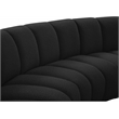 Maklaine Contemporary Black Boucle Fabric 9pc. Modular Sectional