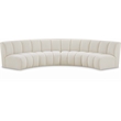 Maklaine Contemporary Cream Boucle Fabric 4pc. Modular Sectional