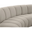 Maklaine Contemporary Brown Boucle Fabric 4pc. Modular Sectional