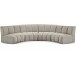 Maklaine Contemporary Brown Boucle Fabric 4pc. Modular Sectional