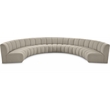 Maklaine Contemporary Brown Boucle Fabric 7pc. Modular Sectional