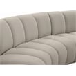 Maklaine Contemporary Brown Boucle Fabric 9pc. Modular Sectional