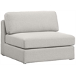 Maklaine Contemporary Beige Durable Linen Textured Fabric Armless