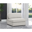Maklaine Contemporary Beige Durable Linen Textured Fabric Armless