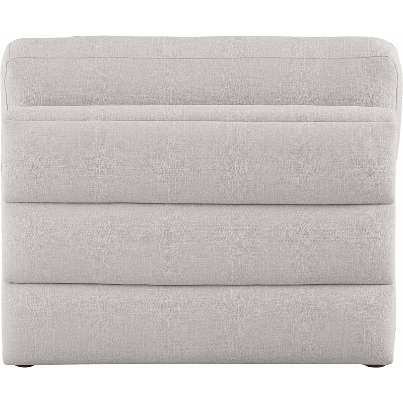 Maklaine Contemporary Beige Durable Linen Textured Fabric Armless