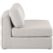 Maklaine Contemporary Beige Durable Linen Textured Fabric Armless