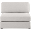 Maklaine Contemporary Beige Durable Linen Textured Fabric Armless