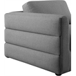 Maklaine Contemporary Grey Durable Linen Textured Fabric Modular Sofa