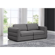 Maklaine Contemporary Grey Durable Linen Textured Fabric Modular Sofa