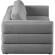Maklaine Contemporary Grey Durable Linen Textured Fabric Modular Sofa