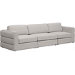 Maklaine Contemporary Beige Durable Linen Textured Fabric Modular Sofa