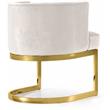 Maklaine Modern Velvet Dining Chair in Cream