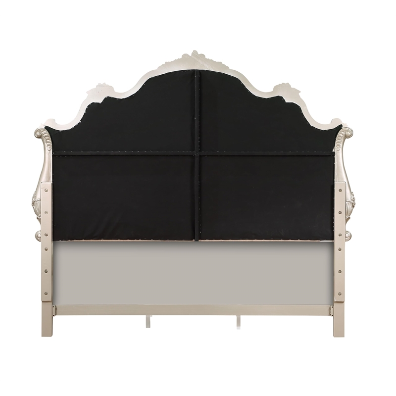 Maklaine MDF Champagne Gold Bed Rectangular Button Tufted 91.6
