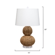 Maklaine Contemporary Hand-woven Rattan Table Lamp in Natural
