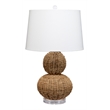 Maklaine Contemporary Hand-woven Rattan Table Lamp in Natural