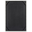 Maklaine Faux Shagreen Vinyl Gray Mirror Rectangular Beveled Glass 38