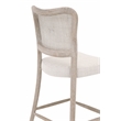 Maklaine Fabric Bisque Beige Counter Stool Rectangular Cane Back 25