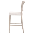 Maklaine Fabric Bisque Beige Counter Stool Rectangular Cane Back 25