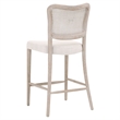 Maklaine Fabric Bisque Beige Counter Stool Rectangular Cane Back 25