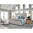 Maklaine Contemporary Nightstand with Two Drawers in Tan Tech Oak