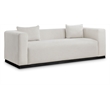 Maklaine Contemporary Beige Finish Linen Textured Fabic Sofa
