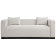 Maklaine Contemporary Beige Finish Linen Textured Fabic Sofa