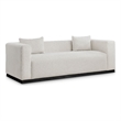 Maklaine Contemporary Beige Finish Linen Textured Fabic Sofa