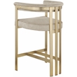 Maklaine Contemporary Soft High End Stone Velvet Counter Stool - Set of 2