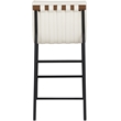 Maklaine Contemporary Soft Cream Vegan Leather Counter Stool